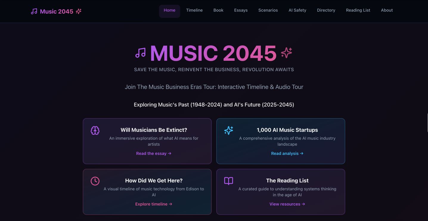 Music 2045 home page